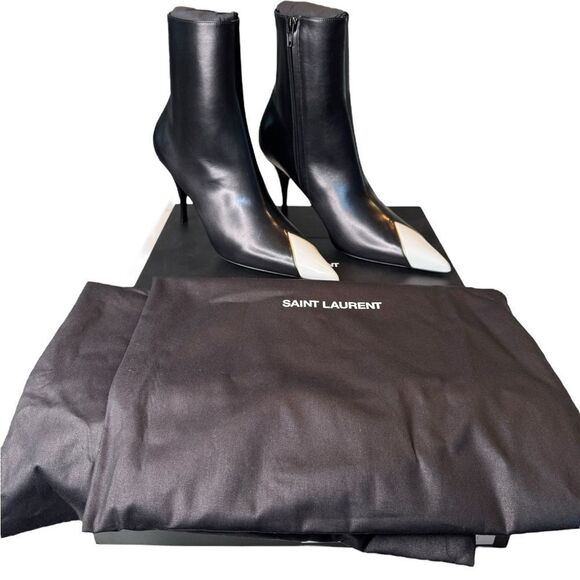 NWT YSL Jam Leather Ankle Boots - Picture 2 of 11